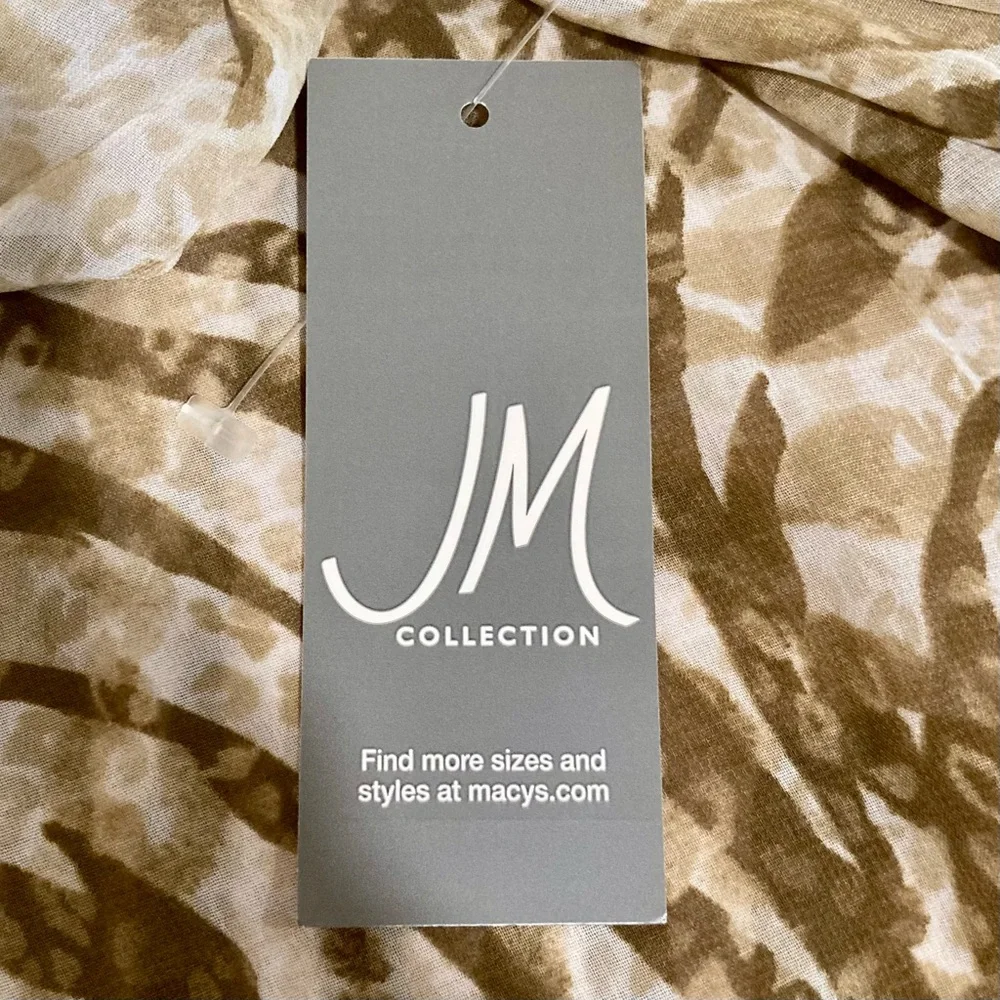 Women’s Sheer Animal Print Blouse Long Sleeve S JM Collection NWT - Picture 12 of 14